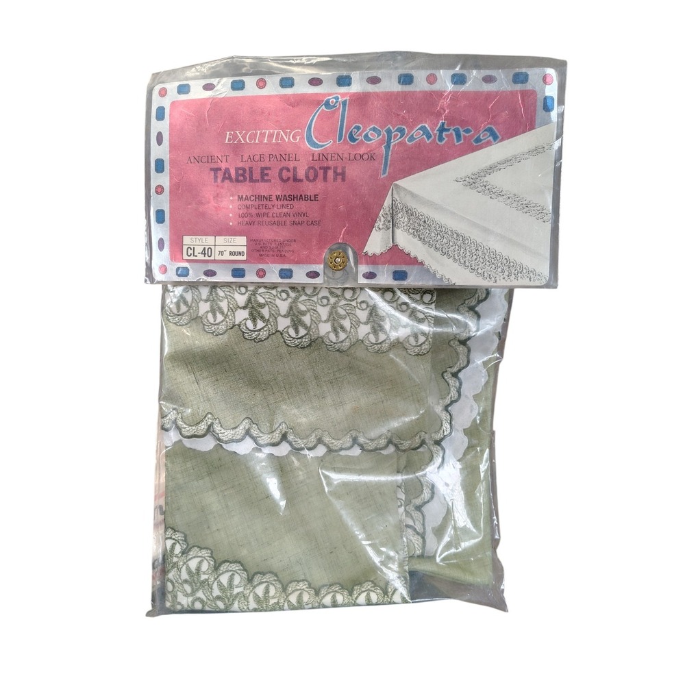 Vintage Lace Cleopatra tablecloth‎ 70" round
